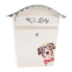 Skrzynka na listy pocztowa ręcznie malowana Pies-1