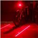 Lampka rowerowa tył czerwona + linie laserowe-38633