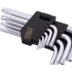 Klucze TORX Cr.V 9cz krótkie,