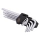 Klucze TORX Cr.V 9cz średnia