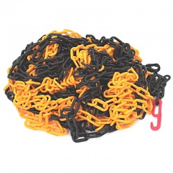 Łańcuch plastik żółto-czarny 6mm x