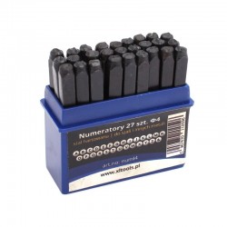 Numeratory litery 4mm /27 elementów