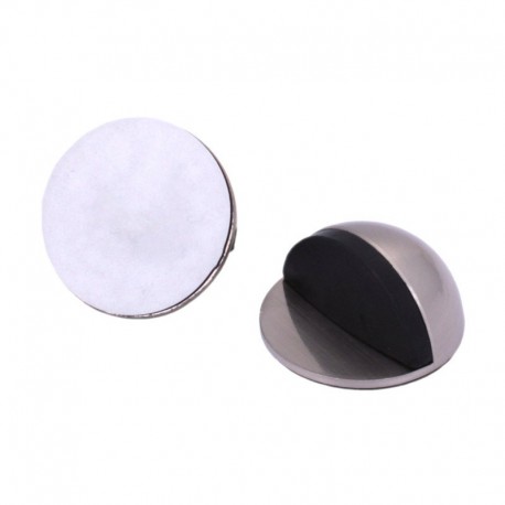 Odbojnik metalowy samoprzylepny 45/24mm srebrny