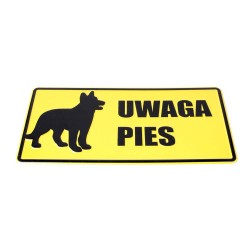 Tablica 14x29 UWAGA PIES -