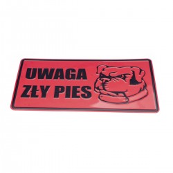 Tablica 14x29 UWAGA ZŁY PIES