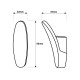Wieszak meblowy MODERN 63x22x34mm satyna