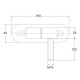 Zawias bramowy wkręcany M16x125 25mm